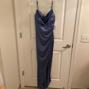 Windsor blue formal dress with slit